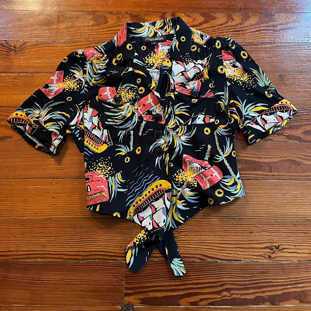 Trashy Diva Pin Up Top Pirate Treasy